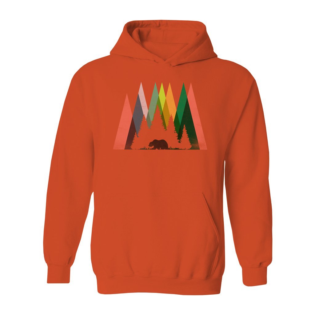 Geometric Mountain Bear Hoodie - Rue Mentana