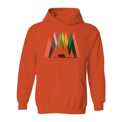 Geometric Mountain Bear Hoodie - Rue Mentana