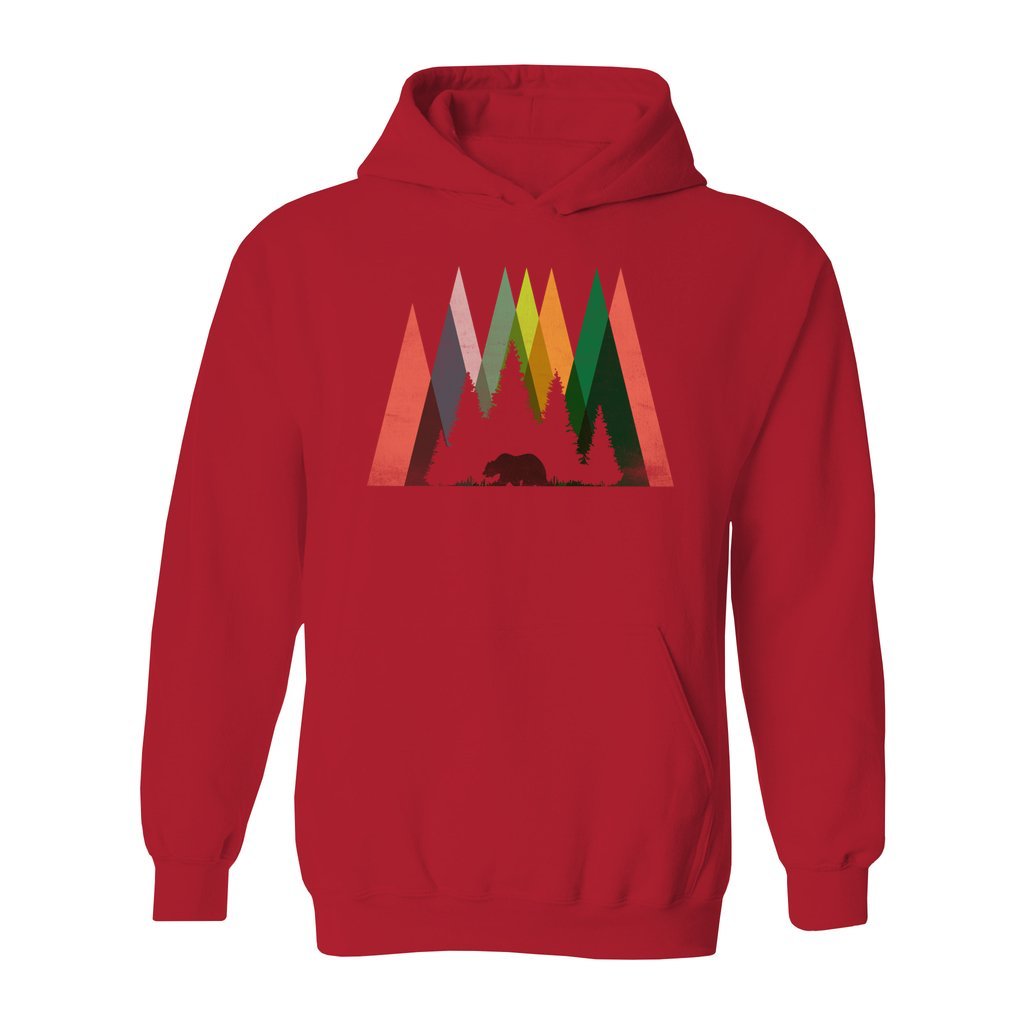 Geometric Mountain Bear Hoodie - Rue Mentana