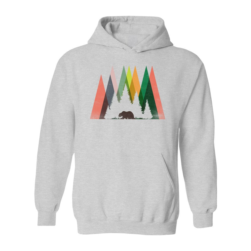 Geometric Mountain Bear Hoodie - Rue Mentana