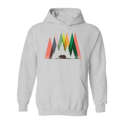 Geometric Mountain Bear Hoodie - Rue Mentana