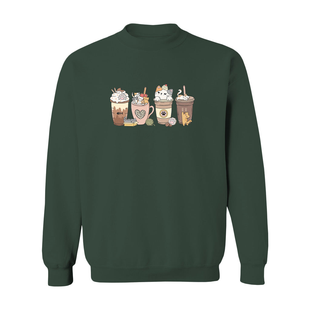 Cat Coffee Lover Sweatshirt - Rue Mentana