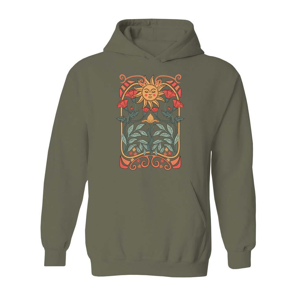 Boho Floral Art Nouveau Hoodie - Rue Mentana