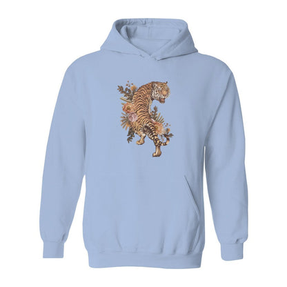 Tiger With Flowers Hoodie - Rue Mentana