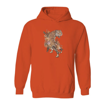 Tiger With Flowers Hoodie - Rue Mentana