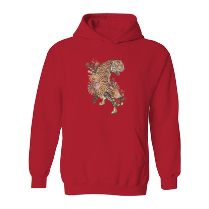 Tiger With Flowers Hoodie - Rue Mentana