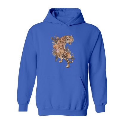 Tiger With Flowers Hoodie - Rue Mentana