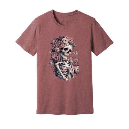 Skeleton Boho Floral T-Shirt - Rue Mentana