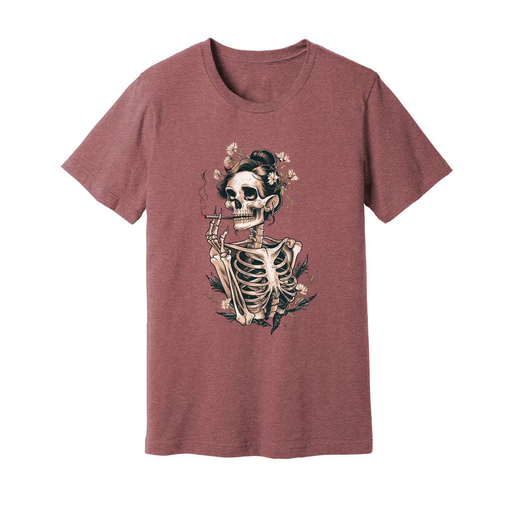 Sassy Skeleton Boho Floral T-Shirt - Rue Mentana