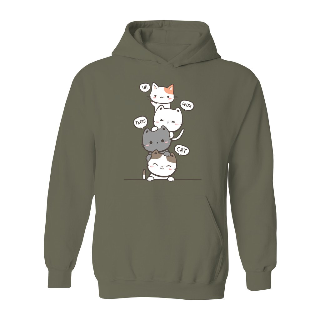 Un Deux Trois Cat Hoodie - Rue Mentana