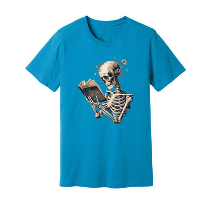 Skeleton Book Lover Floral T-Shirt - Rue Mentana