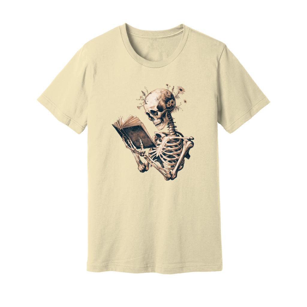 Skeleton Book Lover Floral T-Shirt - Rue Mentana
