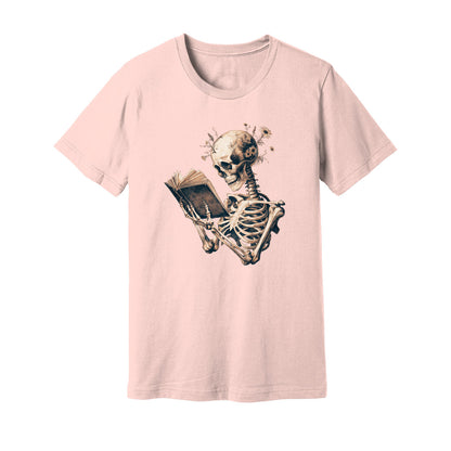 Skeleton Book Lover Floral T-Shirt - Rue Mentana