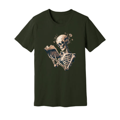 Skeleton Book Lover Floral T-Shirt - Rue Mentana