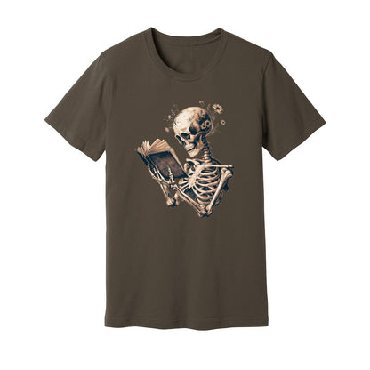Skeleton Book Lover Floral T-Shirt - Rue Mentana