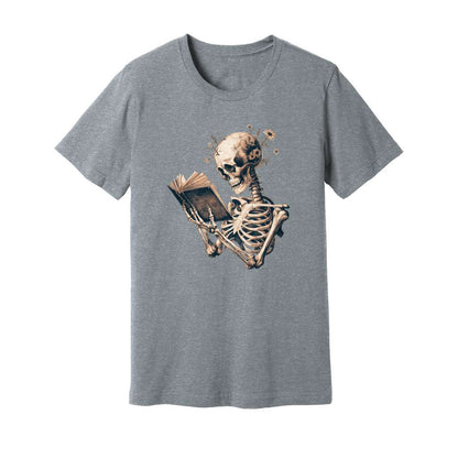 Skeleton Book Lover Floral T-Shirt - Rue Mentana