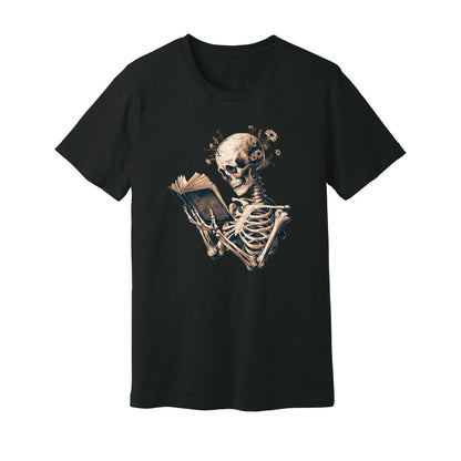 Skeleton Book Lover Floral T-Shirt - Rue Mentana