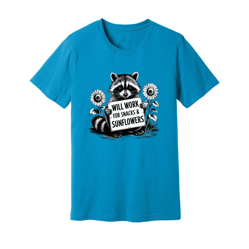 Will Work For Snacks & Sunflowers T-Shirt - Rue Mentana