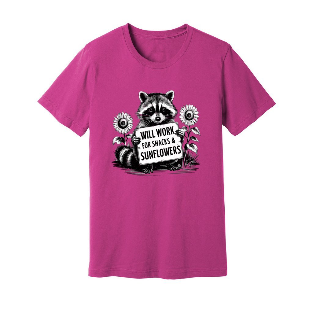 Will Work For Snacks & Sunflowers T-Shirt - Rue Mentana