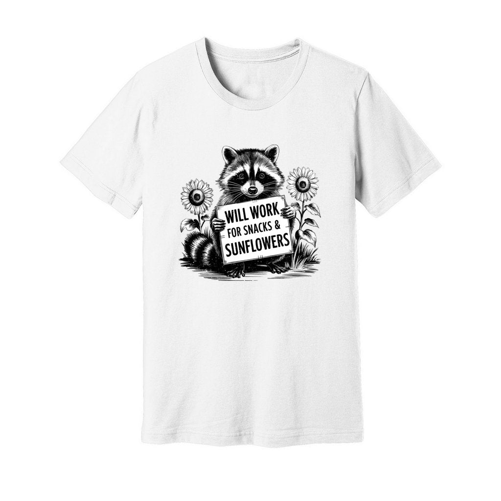 Will Work For Snacks & Sunflowers T-Shirt - Rue Mentana