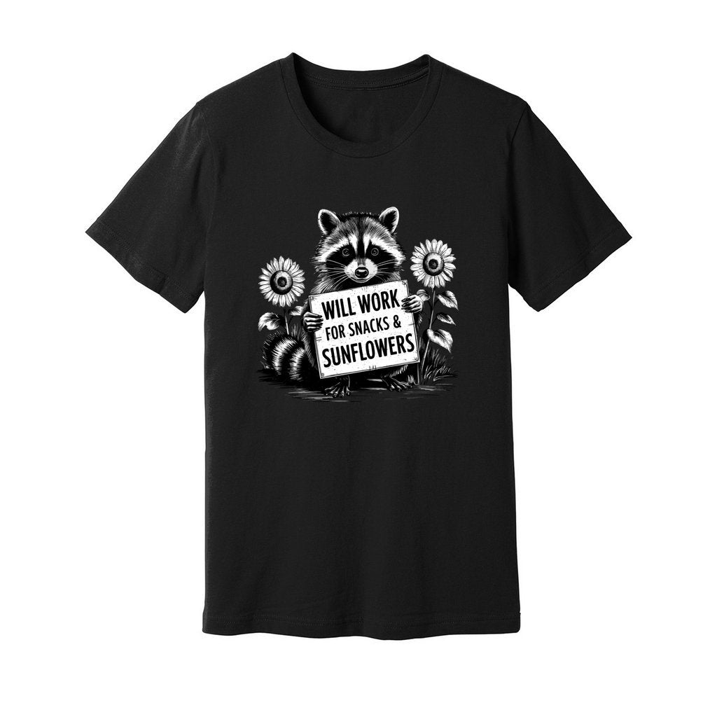 Will Work For Snacks & Sunflowers T-Shirt - Rue Mentana