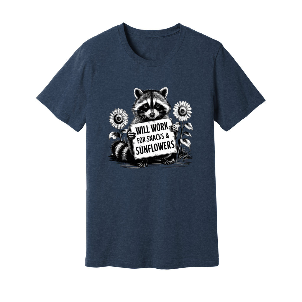 Will Work For Snacks & Sunflowers T-Shirt - Rue Mentana