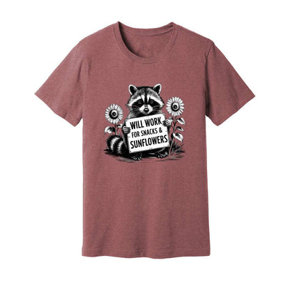 Will Work For Snacks & Sunflowers T-Shirt - Rue Mentana