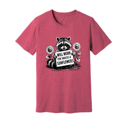 Will Work For Snacks & Sunflowers T-Shirt - Rue Mentana