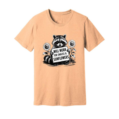 Will Work For Snacks & Sunflowers T-Shirt - Rue Mentana