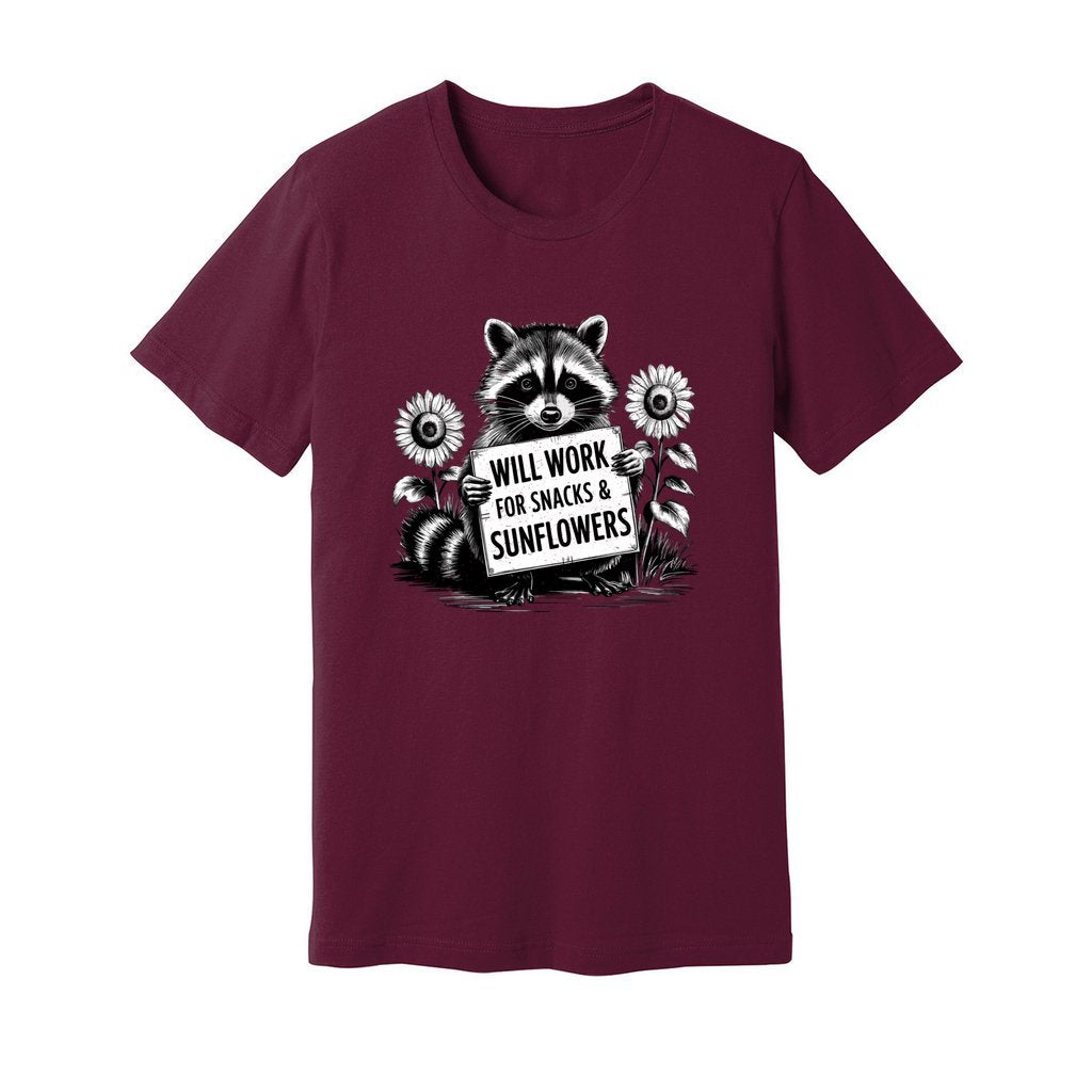 Will Work For Snacks & Sunflowers T-Shirt - Rue Mentana