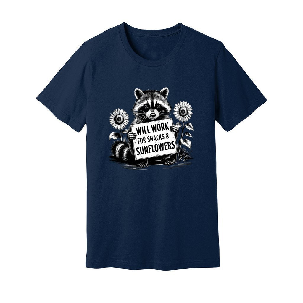 Will Work For Snacks & Sunflowers T-Shirt - Rue Mentana
