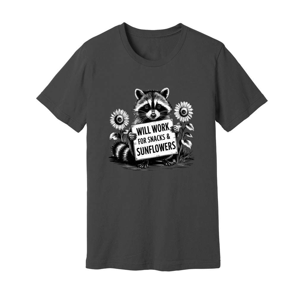 Will Work For Snacks & Sunflowers T-Shirt - Rue Mentana