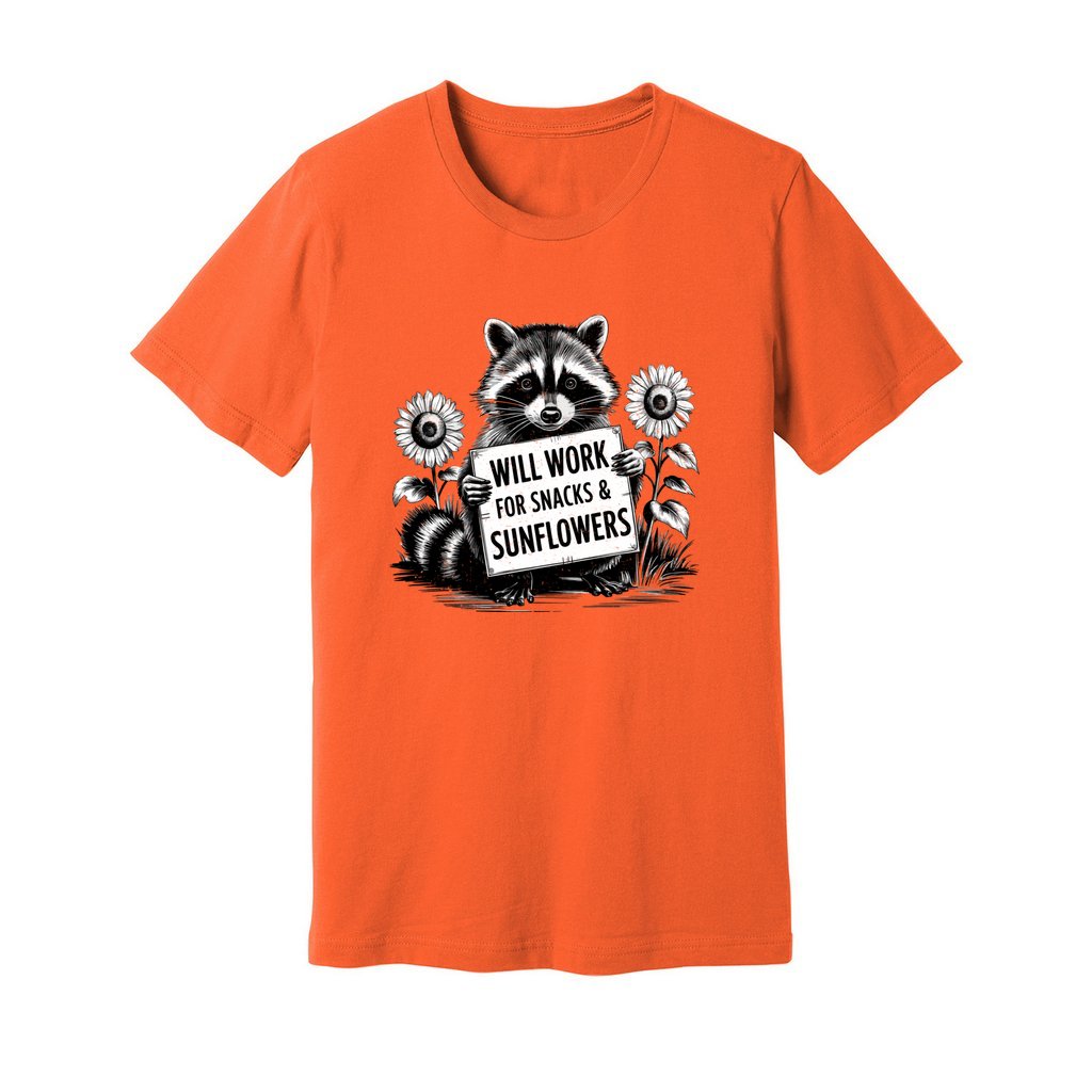 Will Work For Snacks & Sunflowers T-Shirt - Rue Mentana