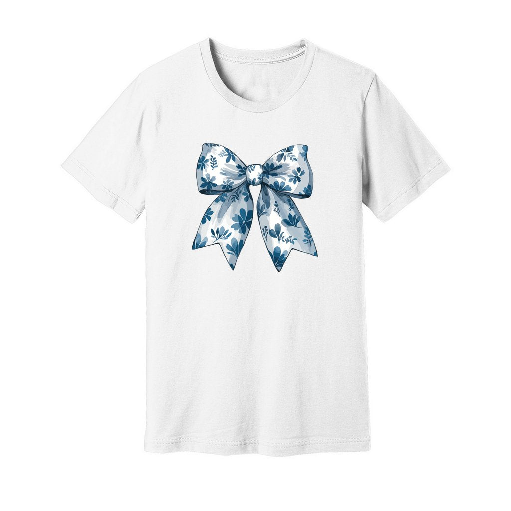 Coquette Bow Blue Flowers T-Shirt - Rue Mentana