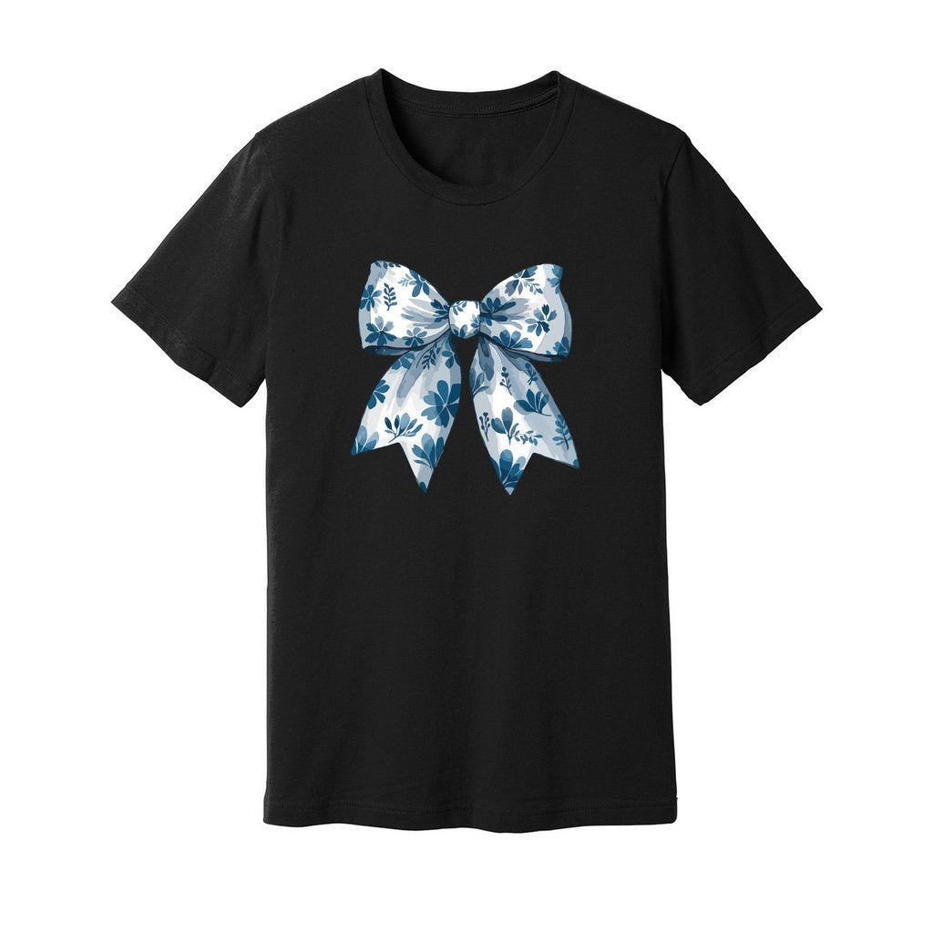 Coquette Bow Blue Flowers T-Shirt - Rue Mentana