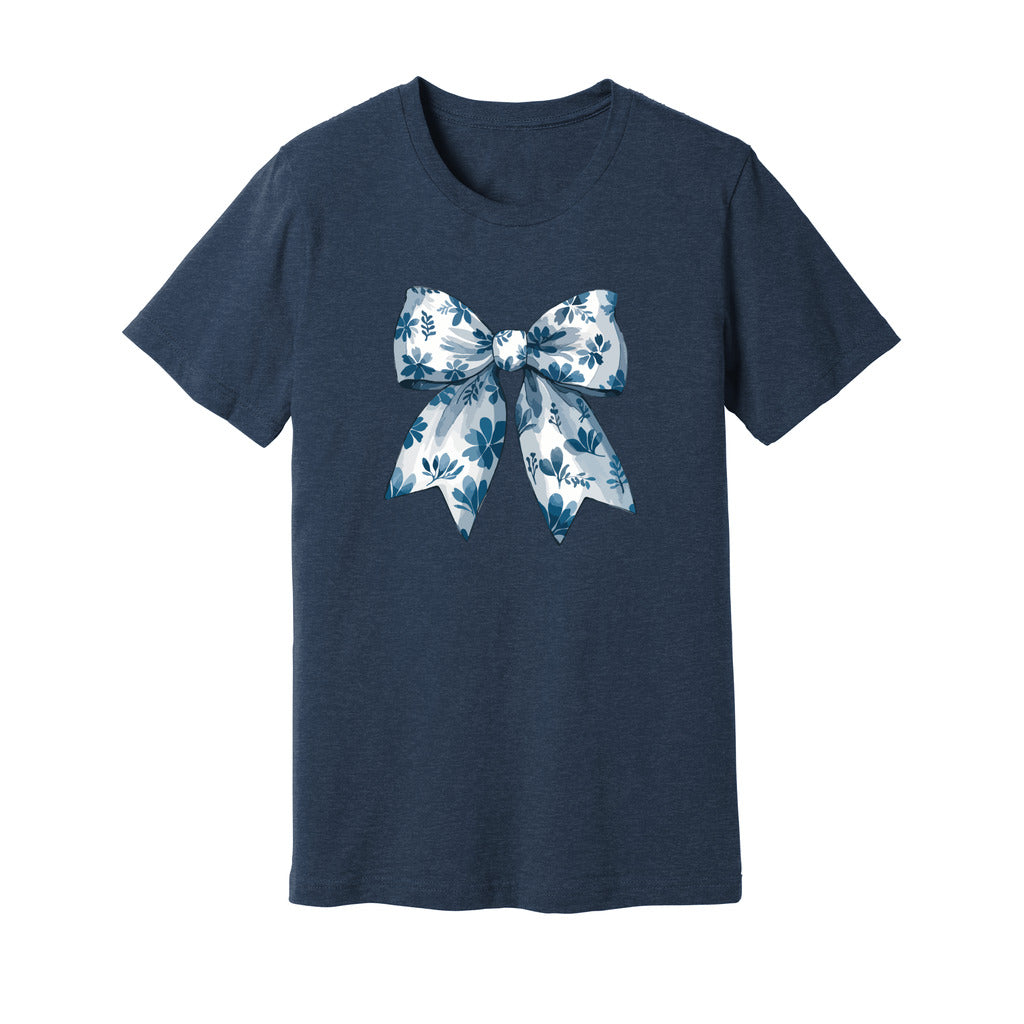 Coquette Bow Blue Flowers T-Shirt - Rue Mentana