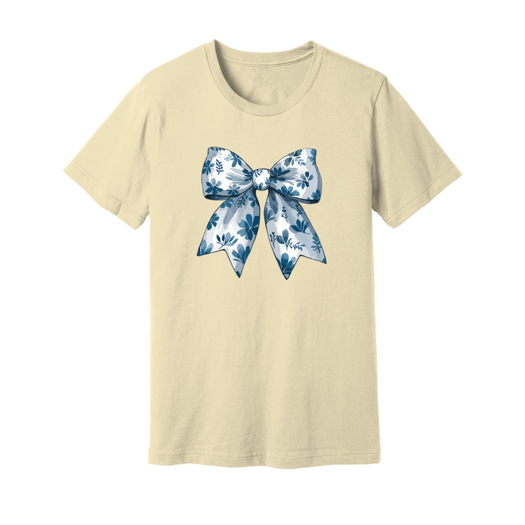Coquette Bow Blue Flowers T-Shirt - Rue Mentana