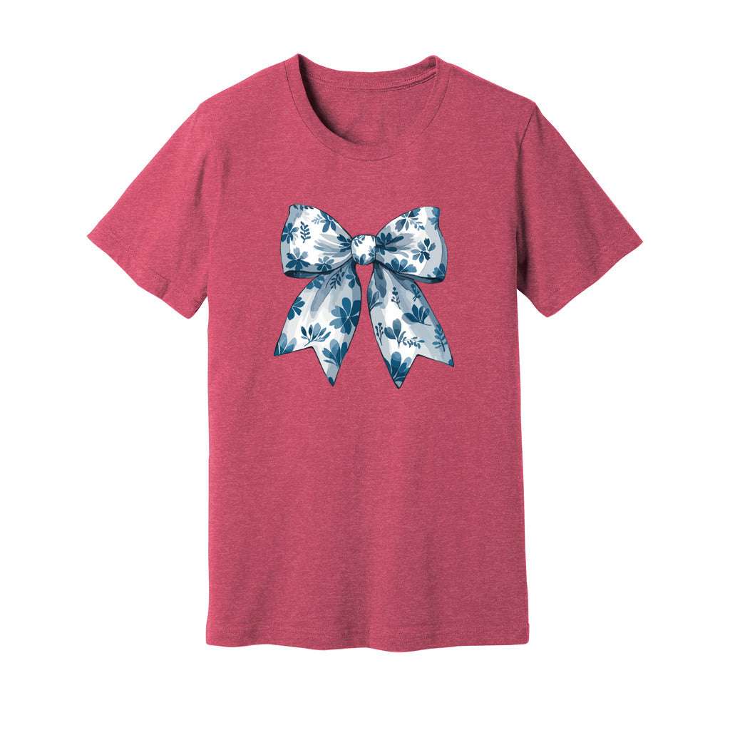 Coquette Bow Blue Flowers T-Shirt - Rue Mentana
