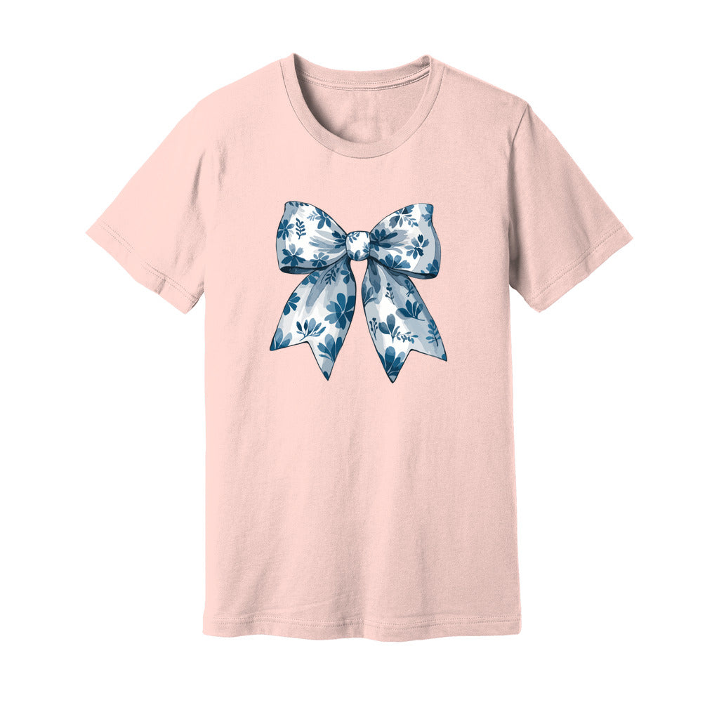 Coquette Bow Blue Flowers T-Shirt - Rue Mentana