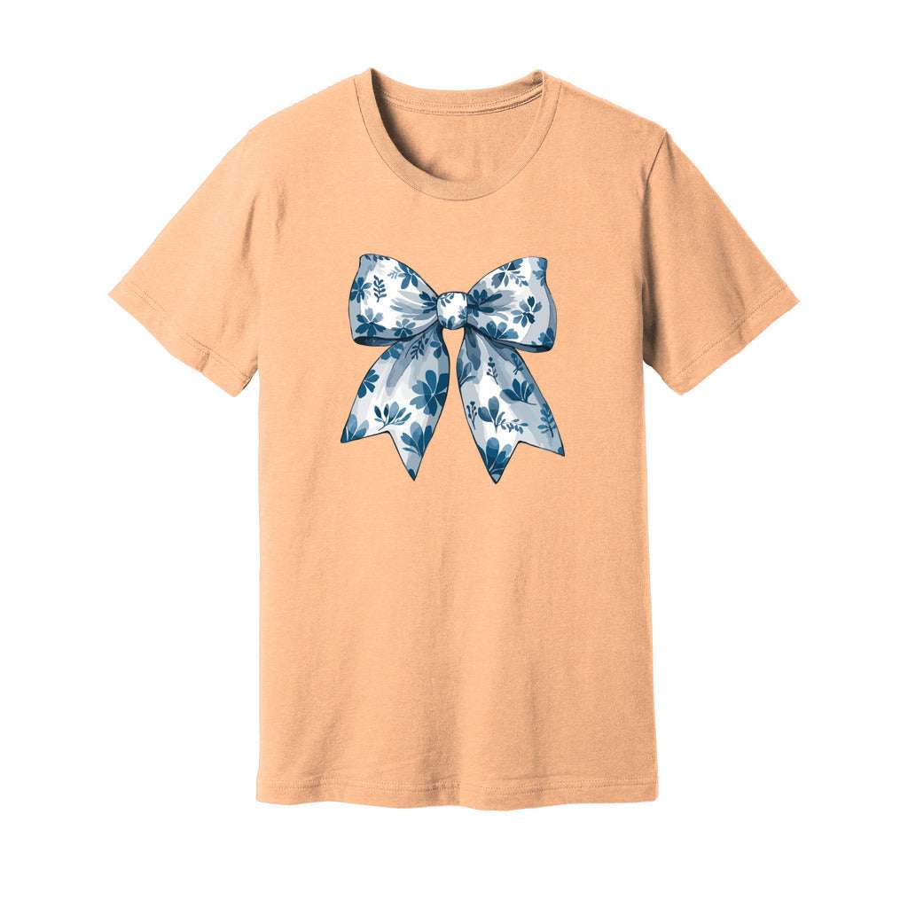 Coquette Bow Blue Flowers T-Shirt - Rue Mentana