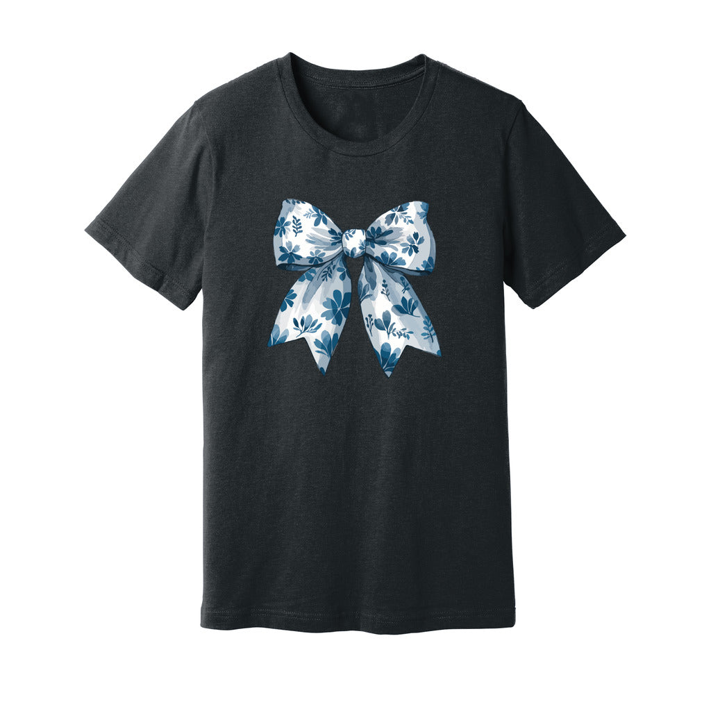 Coquette Bow Blue Flowers T-Shirt - Rue Mentana