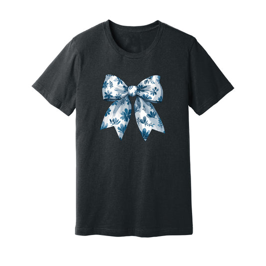 Coquette Bow Blue Flowers T-Shirt - Rue Mentana