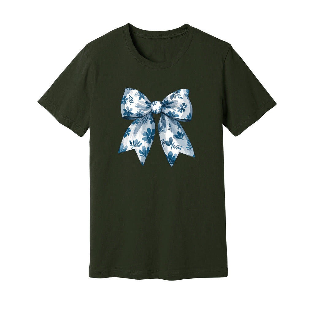 Coquette Bow Blue Flowers T-Shirt - Rue Mentana
