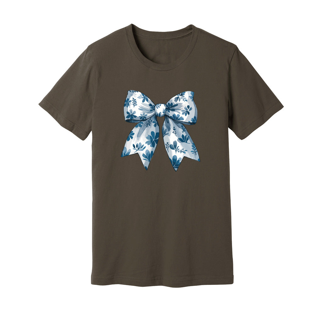 Coquette Bow Blue Flowers T-Shirt - Rue Mentana