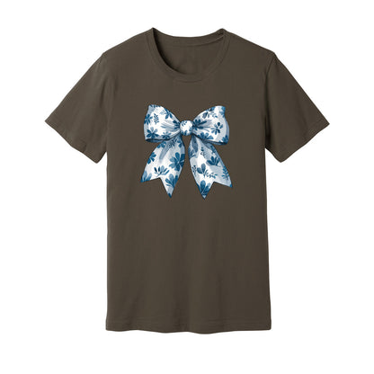 Coquette Bow Blue Flowers T-Shirt - Rue Mentana