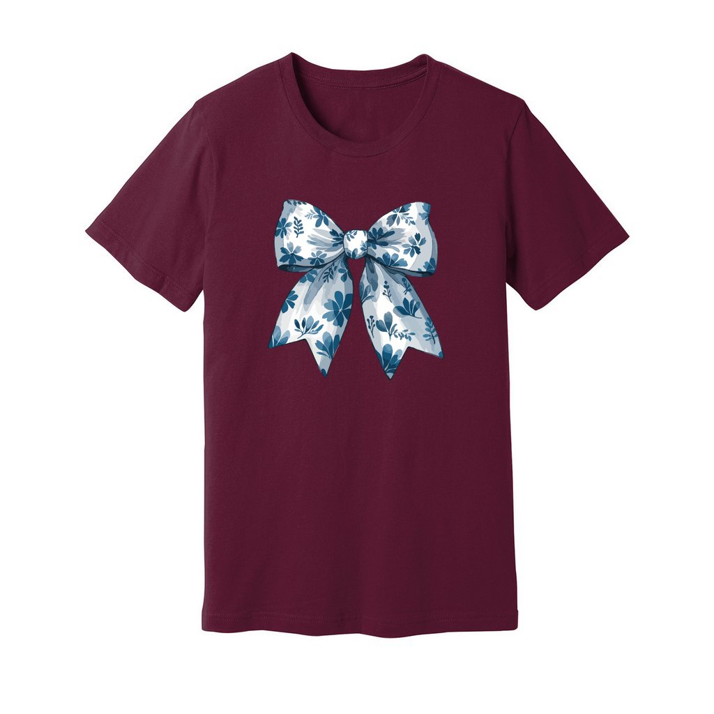 Coquette Bow Blue Flowers T-Shirt - Rue Mentana