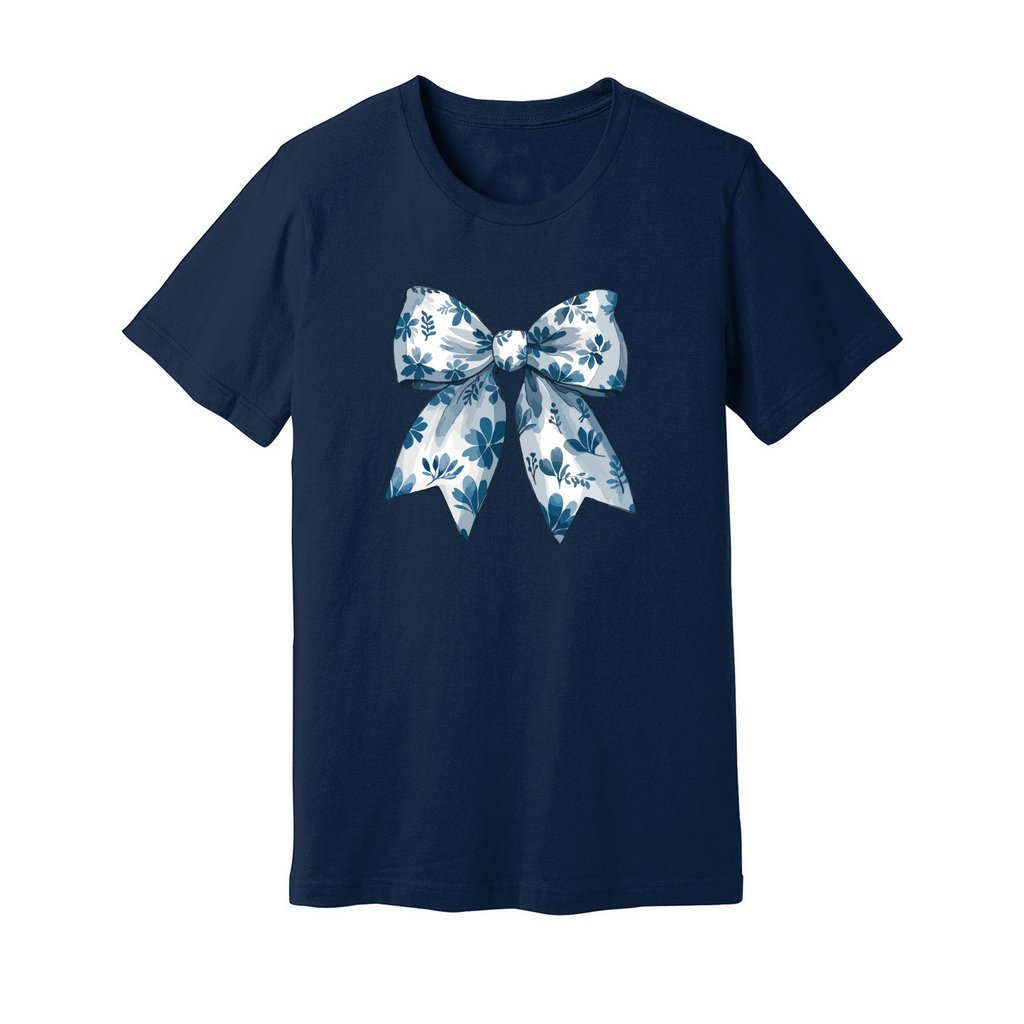 Coquette Bow Blue Flowers T-Shirt - Rue Mentana