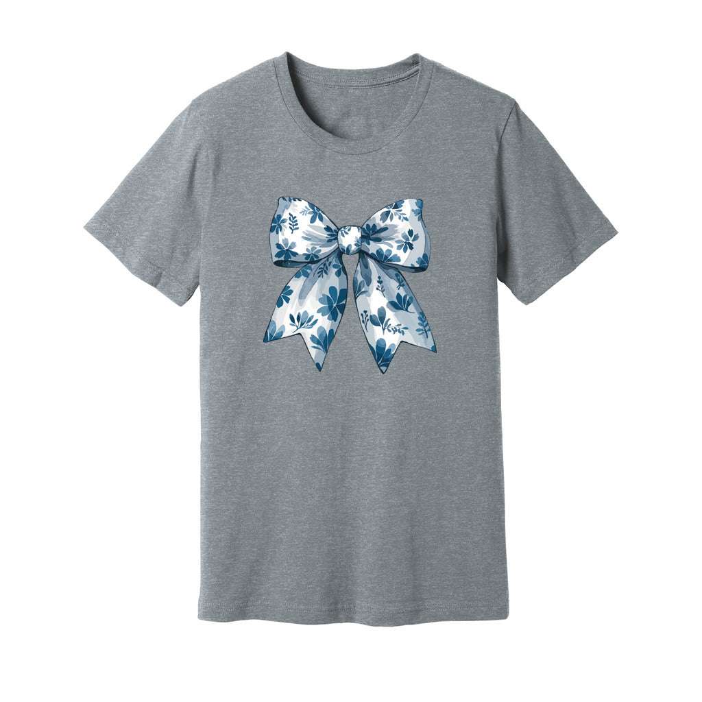Coquette Bow Blue Flowers T-Shirt - Rue Mentana