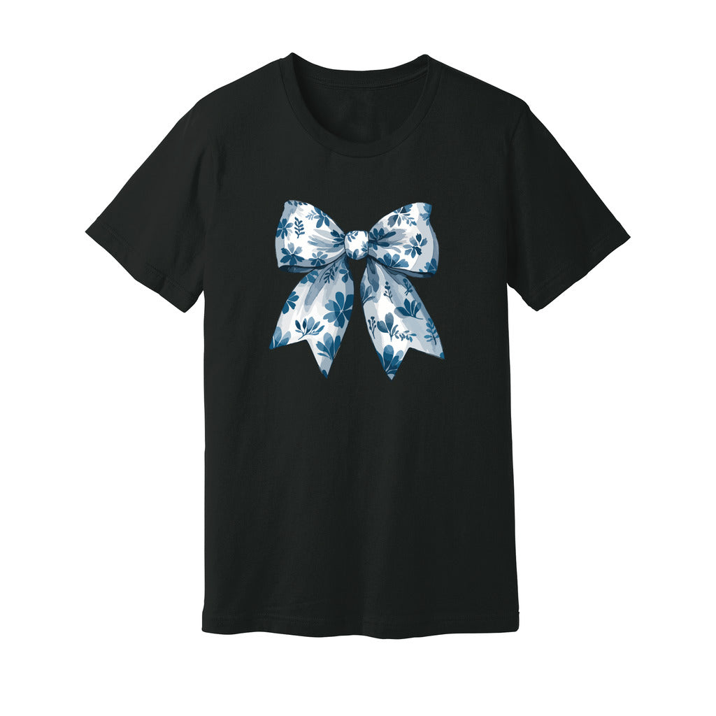 Coquette Bow Blue Flowers T-Shirt - Rue Mentana