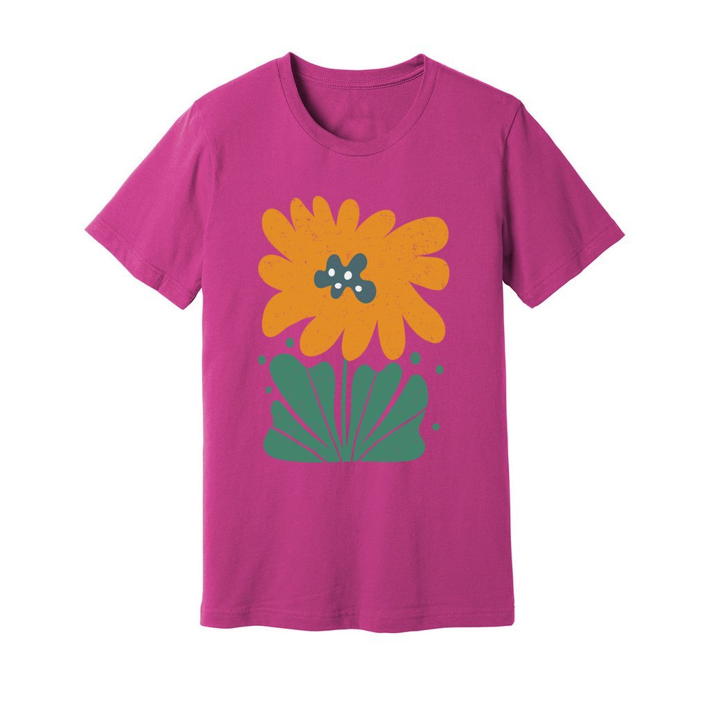 Orange Abstract Flowers T-Shirt - Rue Mentana